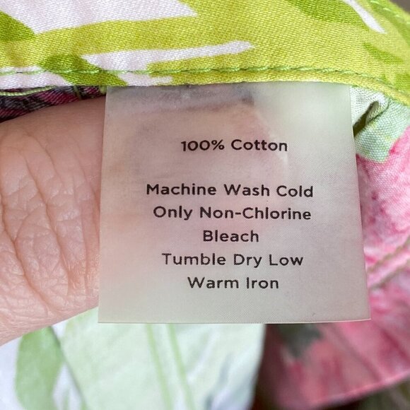 Talbots Floral Butterflies Pleated Skirt 100% Cotton Size 10 - Picture 7 of 7